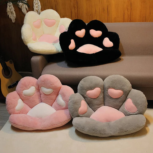 Load image into Gallery viewer, 1pc 2 Sizes Soft Paw Pillow Animal Seat Cushion Stuffed Plush Sofa Indoor Floor Home Chair Decor Winter Children Girls Gift
