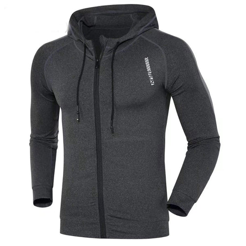 Load image into Gallery viewer, Hooded Fitness Sport Jacket Men Quick Dry Running Coat Zipper Hoody Sweatshirt Sportswear Gym Hoodies Training Clothing
