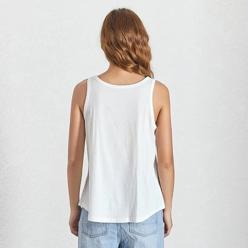 Load image into Gallery viewer, V Neck Vest Top For Women Basic Pocket Patchwork Big Size Female T-shirt Vests Summer Fashion Casual Clothing
