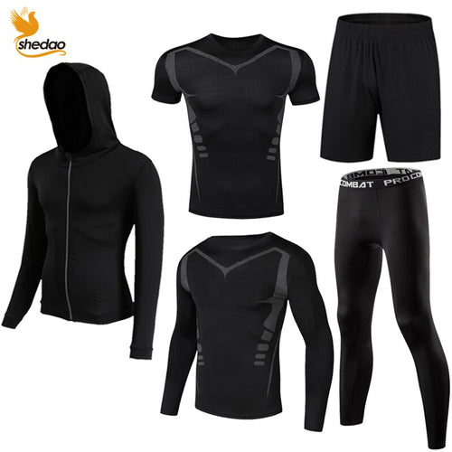 Load image into Gallery viewer, GYM Compression Sportswear for Men&#39;s Training Fitness Tights Sport Suit Male Outdoor Running Jogging Sports Tracksuit Dry Fit
