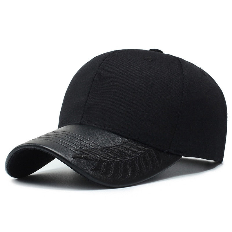 Fashion 3D Embroidery Black Cap Men's Baseball Cap Women Snapback Hat Solid Quality Hip Hop Cap Bone