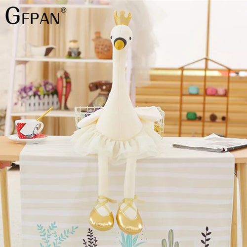 Load image into Gallery viewer, 1pc Beautiful Skirt Swan White&amp;Pink Color Super Lovely Animal Stuffed&amp;Plush Baby Cotton Toys Party Doll For Children Girls Kids
