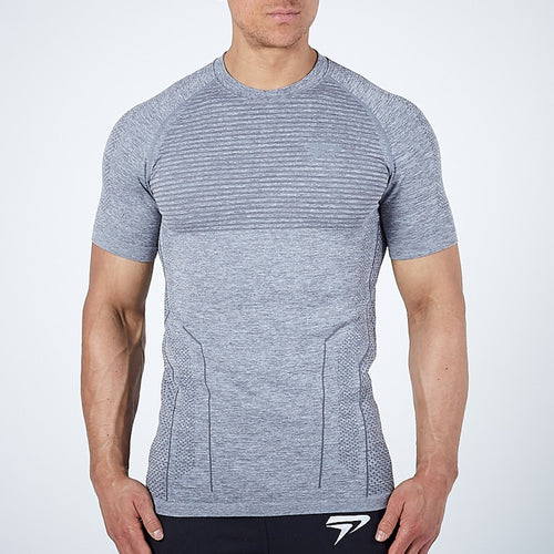 Load image into Gallery viewer, Men Compression Short Sleeve T-shirt Gym Fitness Bodybuilding Shirt Male Summer Tight Quick dry Tee Tops Brand Training Clothing

