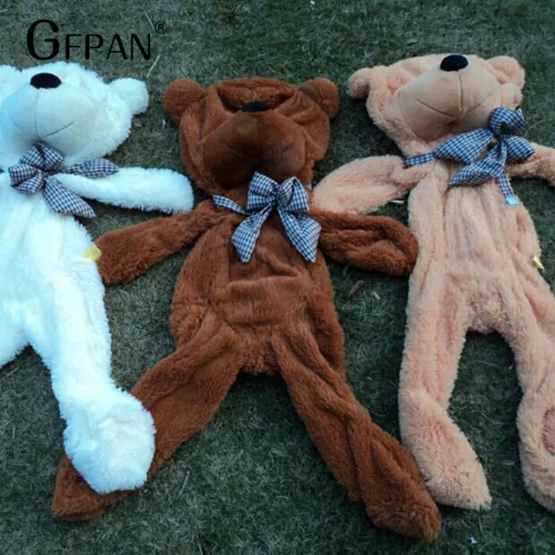 1pc 200/100cm Four Colors Big Teddy Bear Skin Plush Toys Stuffed Toy Bear Coat High quality Birthday Gifts For Kids