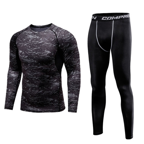 Load image into Gallery viewer, Men Clothing Sportswear Gym Fitness Compression Suits Running Set Sport Outdoor Jogging Quick Dry Tight
