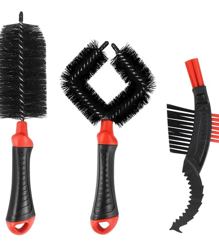 Bike Cleaning Brush MTB Bicycle Wheel Tire Rim Brush Washing Cleaning Tool Set Multifunction Cycling Hub Gears Brush
