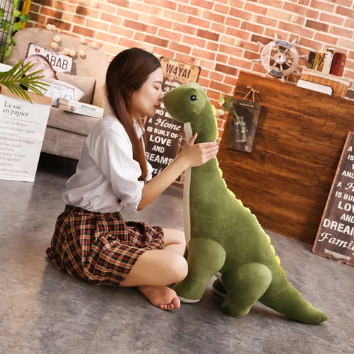 Load image into Gallery viewer, 2020 new 35/60cm Cartoon dinosaur Long neck Plush Toy soft animal Stuffed doll High quality Kawaii christmas gift for children
