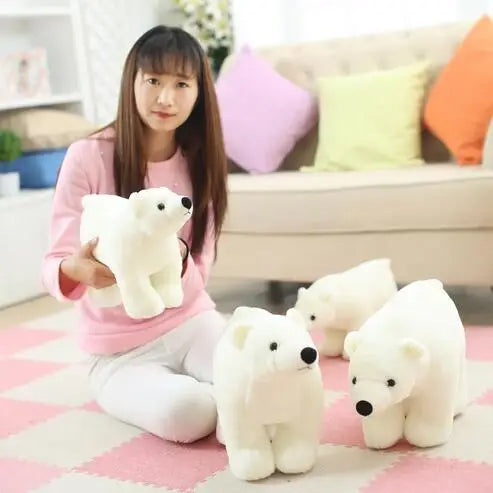 Load image into Gallery viewer, 1pc 20cm/25cm/35cm/45cm New White Polar Bear Stuffed Soft Teddy Plush Toy Doll Free Shipping
