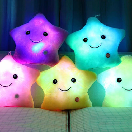 Load image into Gallery viewer, 1pc 40*35 Star Pillow Luminous Pillow,Led Light Pillow,Plush Pillow, Hot Colorful Stars,Kids Toys,Birthday Gifts,Christmas Toys
