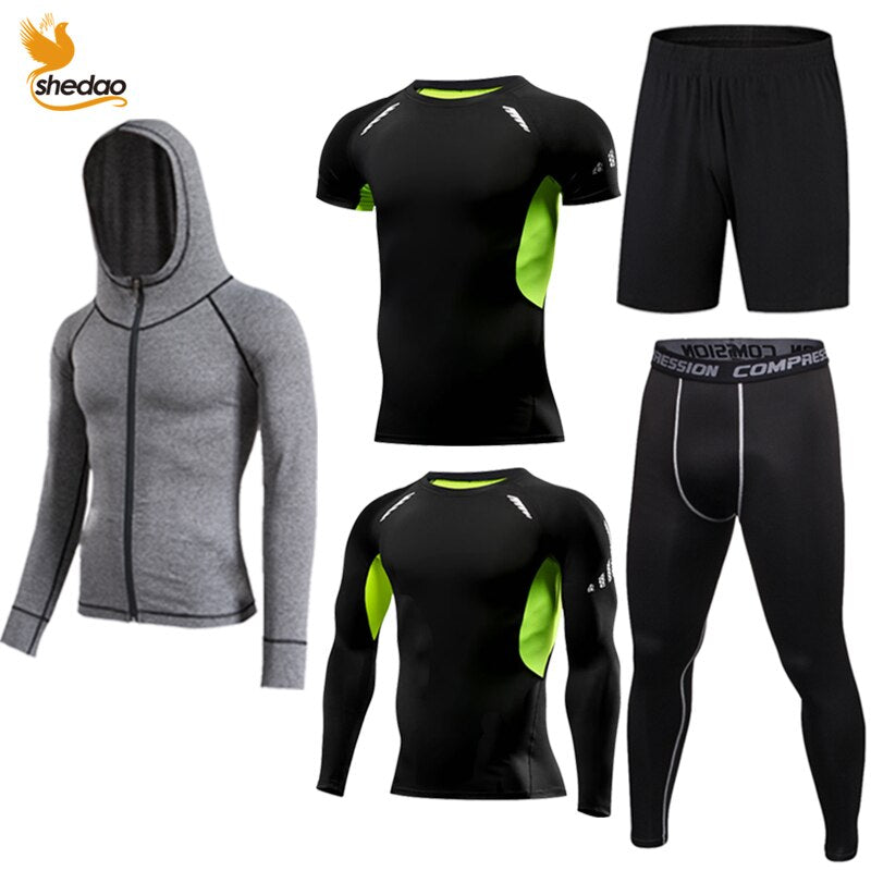 Men's sportswear suits gym running tight sports suit PRO