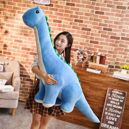 Load image into Gallery viewer, 2020 new 35/60cm Cartoon dinosaur Long neck Plush Toy soft animal Stuffed doll High quality Kawaii christmas gift for children
