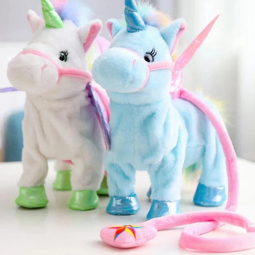 Load image into Gallery viewer, 1pc 35cm Walking Unicorn Plush &amp; Stuffed Animal Electronic Music Toys For Children Funny Christmas Gifts
