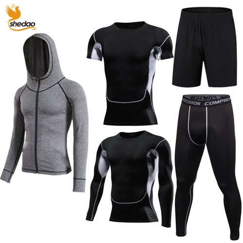 Load image into Gallery viewer, GYM Compression Sportswear for Men&#39;s Training Fitness Tights Sport Suit Male Outdoor Running Jogging Sports Tracksuit Dry Fit
