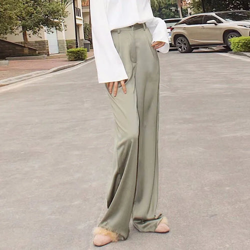 Load image into Gallery viewer, Maxi Pants For Women High Waist Zipper Pocket Summer Big Large Size Long Trousers Fashion Elegant Clothing
