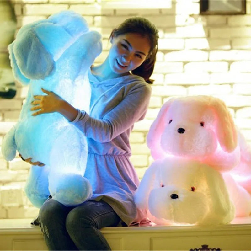 New Arrival 50cm Colorful LED Glowing Dogs Luminous Plush Dog Stuffed Plush Toys For Kids Toys 3 Colors