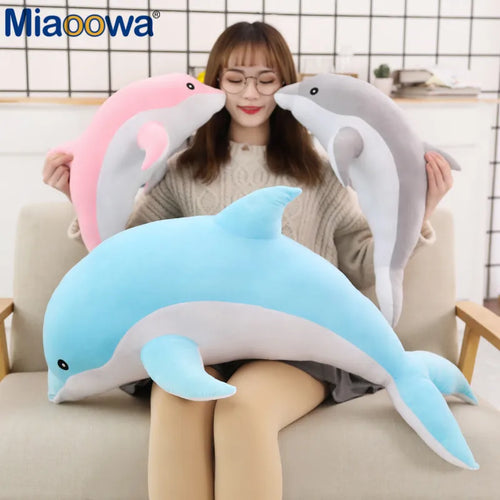 Load image into Gallery viewer, 30/50cm Giant Dolphin Plush Toys Stuffed Dolls Animal Pillow Kawaii Office Nap Pillow Kids Toy Christmas Gift for Girls
