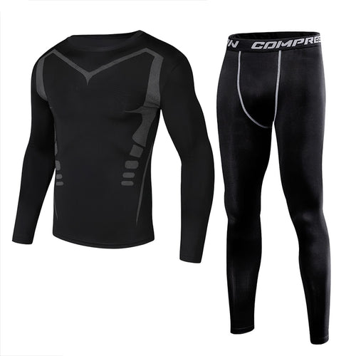 Load image into Gallery viewer, Men Clothing Sportswear Gym Fitness Compression Suits Running Set Sport Outdoor Jogging Quick Dry Tight
