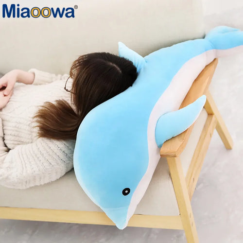 Load image into Gallery viewer, 30/50cm Giant Dolphin Plush Toys Stuffed Dolls Animal Pillow Kawaii Office Nap Pillow Kids Toy Christmas Gift for Girls
