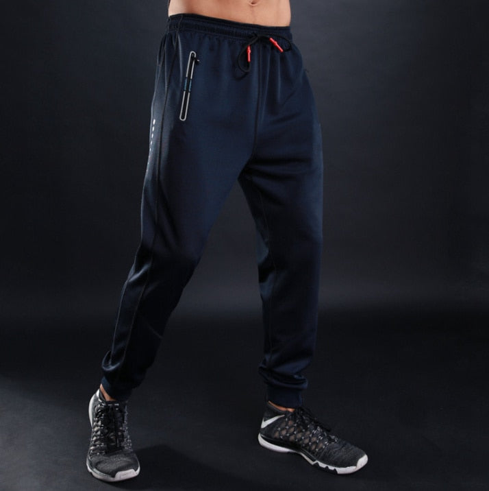 Autumn winter Men Running Training Pants Sport Trousers Jogging soccer Basketball Gym Fitness Sports Sweatpants zipper Pocket