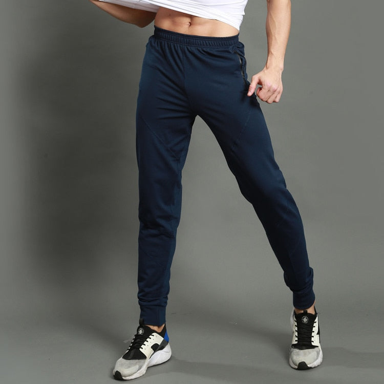 Men running pants sports outdoor jogging elastic fitness gym football soccer basketball training pants Slim Skinny trousers