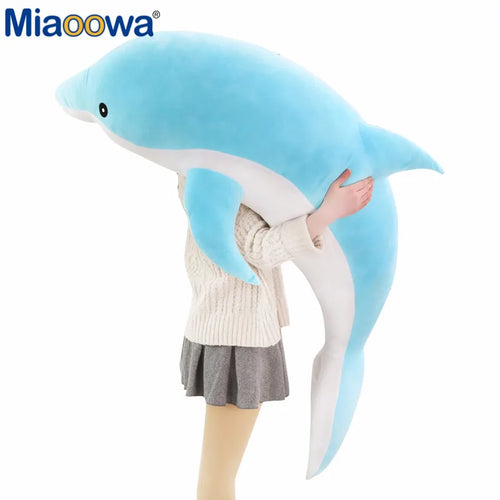 Load image into Gallery viewer, 30/50cm Giant Dolphin Plush Toys Stuffed Dolls Animal Pillow Kawaii Office Nap Pillow Kids Toy Christmas Gift for Girls
