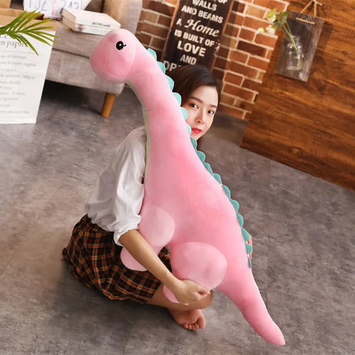 Load image into Gallery viewer, 2020 new 35/60cm Cartoon dinosaur Long neck Plush Toy soft animal Stuffed doll High quality Kawaii christmas gift for children
