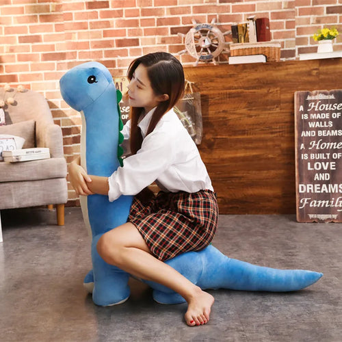 Load image into Gallery viewer, 2020 new 35/60cm Cartoon dinosaur Long neck Plush Toy soft animal Stuffed doll High quality Kawaii christmas gift for children
