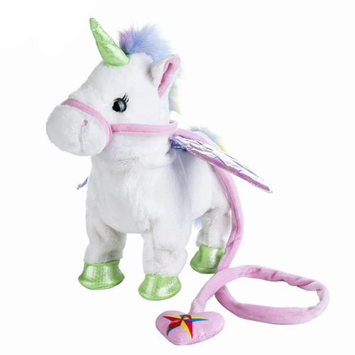 Load image into Gallery viewer, 1pc 35cm Walking Unicorn Plush &amp; Stuffed Animal Electronic Music Toys For Children Funny Christmas Gifts
