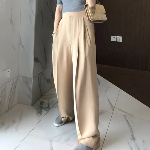 Load image into Gallery viewer, Trouser For Women High Waist Causal Loose Wide Leg Pants Female Autumn Korean Fashion Elegant
