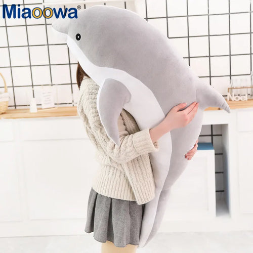 Load image into Gallery viewer, 30/50cm Giant Dolphin Plush Toys Stuffed Dolls Animal Pillow Kawaii Office Nap Pillow Kids Toy Christmas Gift for Girls
