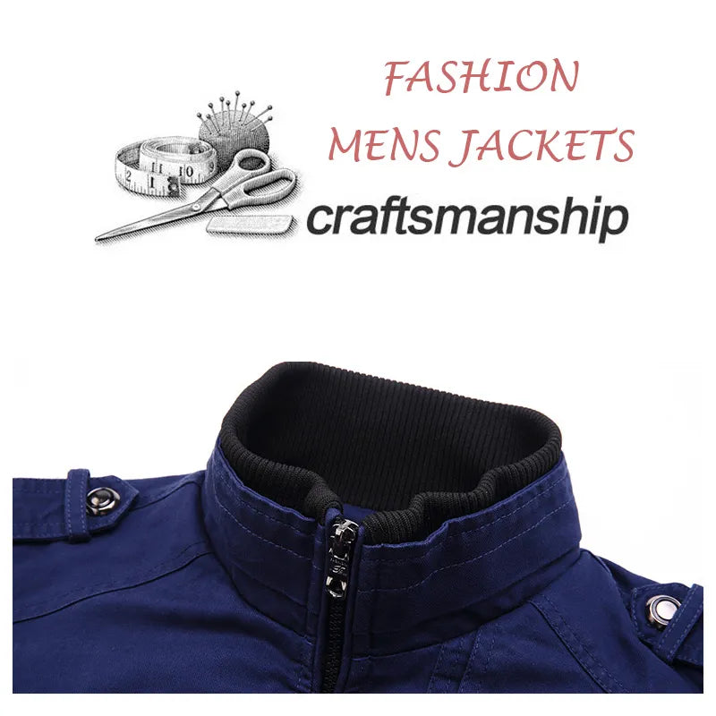 mens cargo jackets Fashion bomber jacket mens wear simple British style Warm Windproof Jacket and coat baseball jacket male