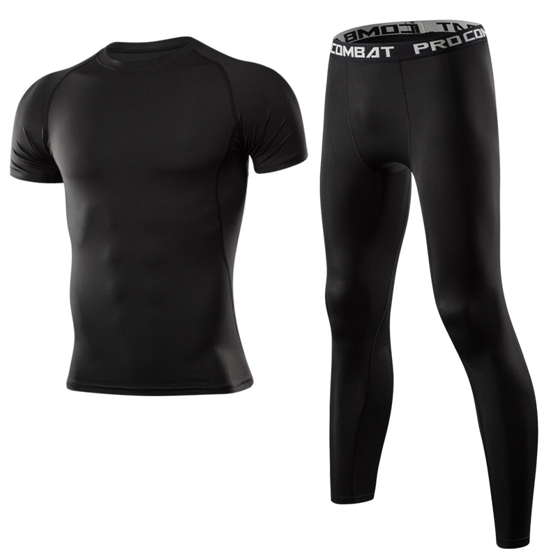 Dry Fit Men's Training Sportswear Set Gym Fitness Compression Sport Su –  wanahavit