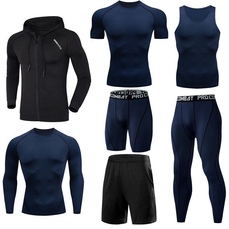 Gym Sport Suit Men's Running Sets Fitness Sportswear Quick Dry Basketball Tights Running Compression Underwear Tracksuit Clothes