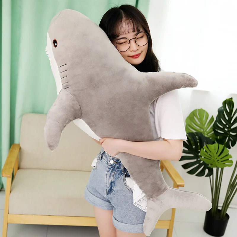 15/140cm Soft Stuffed Speelgoed Animal Giant Cute Shark Plush Toy Pillow for Birthday Gifts Cushion Doll Gift For Children