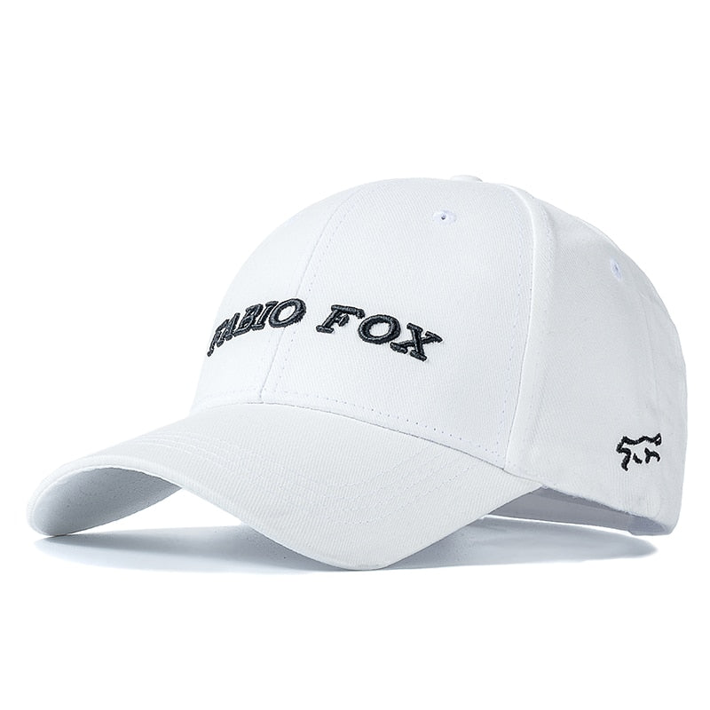 Brand Women Men Cotton Kpop Cap Fashion Middle Fox Letter Embroidered Baseball Cap Adjustable Outdoor Summer Streetwear Hat