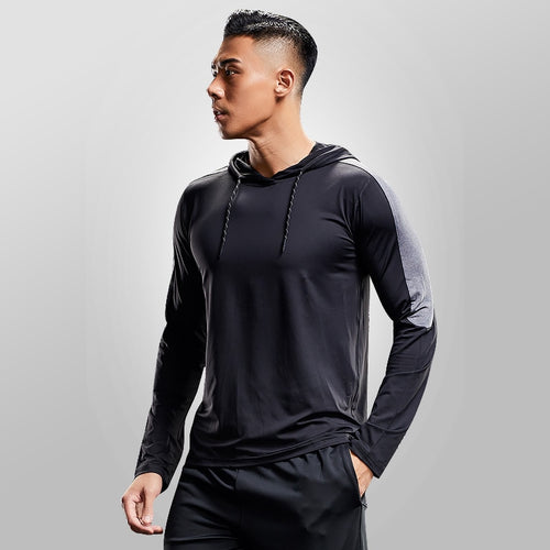 Load image into Gallery viewer, Men&#39;s Running Hoodies Tracksuit Gym Jogging Hooded Sport Clothing Training Sweatshirt with Hood Workout Fitness Shirt Sportswear
