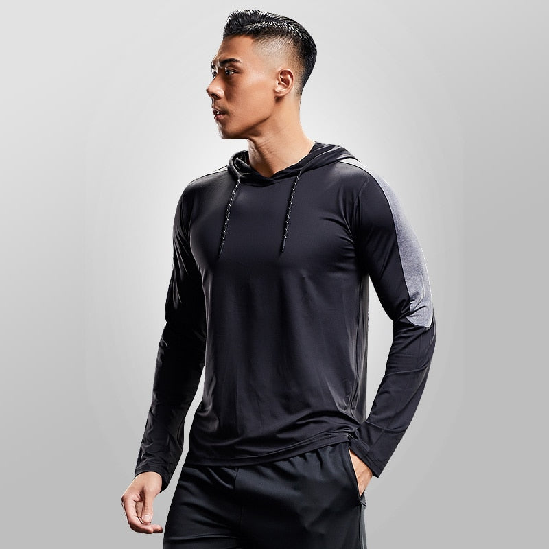 Men's Running Hoodies Tracksuit Gym Jogging Hooded Sport Clothing Training Sweatshirt with Hood Workout Fitness Shirt Sportswear