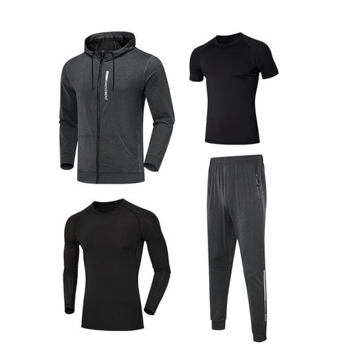 Load image into Gallery viewer, Men Leisure Sportswear Youngster Running Tracksuits Slim Sweatshirt Sweatpants Combination Set Outdoor Jogging Windproof Hoodies
