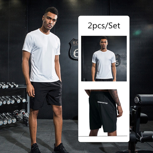 Load image into Gallery viewer, Shirt Homme Running Men Designer Quick Dry T-Shirts Running Slim Fit Tops Tees Sport Men&#39;s Fitness Gym T Shirts Muscle Tee
