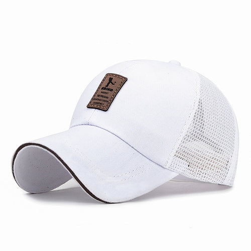 Load image into Gallery viewer, Simple Trucker Hat Solid Baseball Cap Men Mesh Breathable Sunscreen Caps Label Stick Snapback Sunhat Summer Golf Baseball Hat
