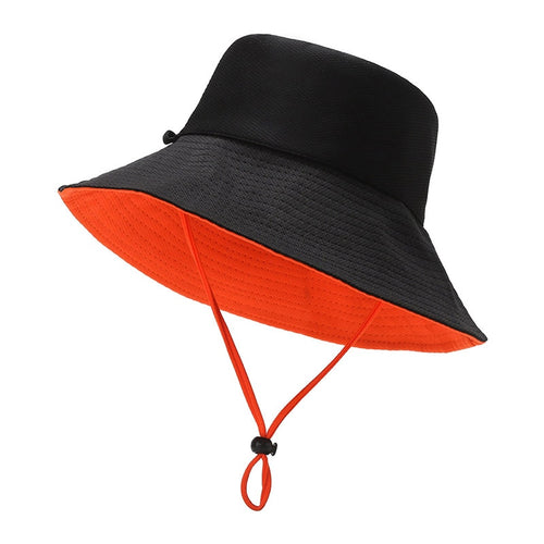 Load image into Gallery viewer, Fashion Solid Double Sided Women&#39;s Bucket Hat Summer Fishing Cap Men&#39;s Panama Hat With Wind Rope Outdoor Hat For Women
