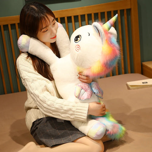 Load image into Gallery viewer, 1pc 60/75cm Kawaii Lying Rainbow Unicorn Plush Toys Cartoon Animal Dolls for Children Girls Stuffed Toy Birthday Decor Gifts
