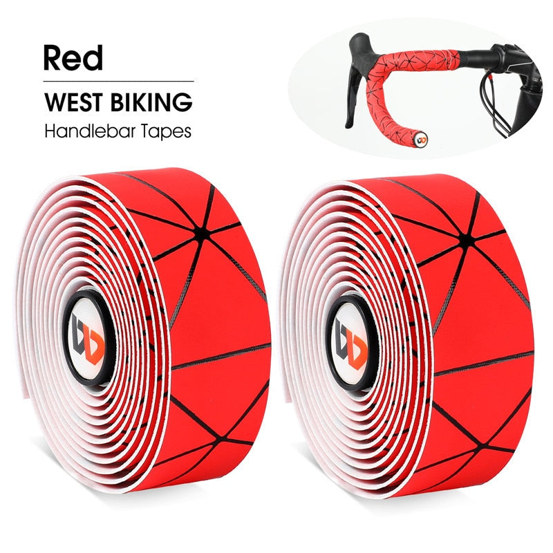 Bike Handlebar Tape Road Bicycle Anti-slip Silica Gel EVA Shock Absorption Handle Bar Tape Cycling Wrap End Plug