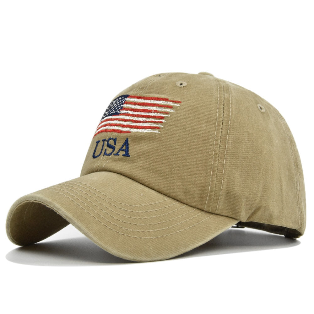 Vintage Men's Trucker Cap Fashion Baseball Caps USA Women's Dad Hats Cotton Snapback Embroidery Men's Summer Cap