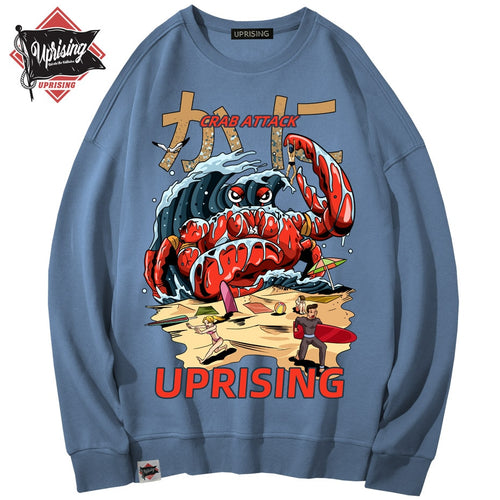 Load image into Gallery viewer, Crab Attack Long Sleeve Personality Street Original Brand Hip Hop Punk men Print plus size collor Hoodies, Sweatshirts
