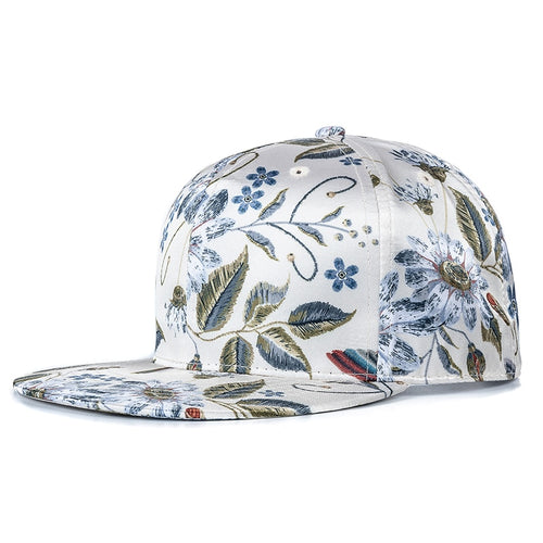 Load image into Gallery viewer, Women Summer Snapback Cap Flower Pattern Baseball Cap Casual Adjustable Hats For Women Outdoor Shading Hat
