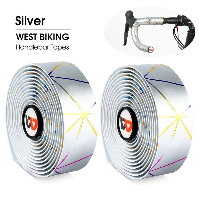 Bike Handlebar Tape Road Bicycle Anti-slip Silica Gel EVA Shock Absorption Handle Bar Tape Cycling Wrap End Plug