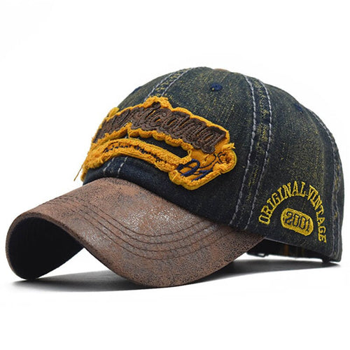 Load image into Gallery viewer, Branded Men&#39;s Cap Denim Baseball Cap Women Men Snapback Hat 3D Embroidery Dad Hat Bone Trucker Caps
