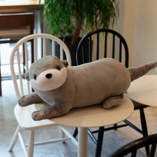 Load image into Gallery viewer, 40cm Pink Realistic Wild Animal Stuffed Doll Reallife Eurasian River Otter Plush Toy  Soft Lovely Sloth Toys Cute Gift For Kids
