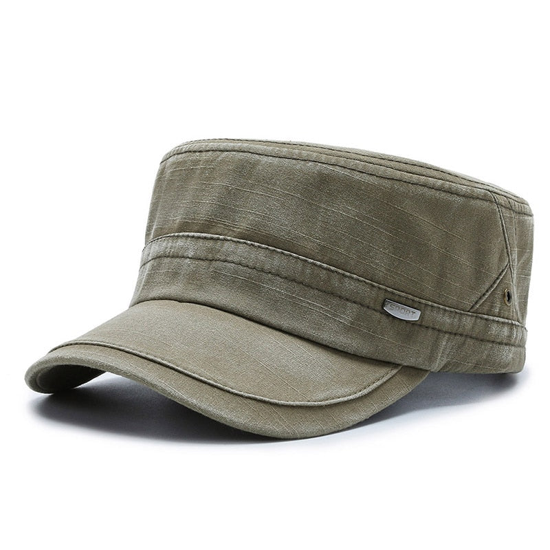 Brand Flat Top Caps for Men Outdoor Sun Visor Hats Bone Gorros Military Hat Black Trucker Hat